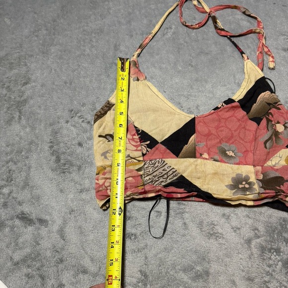 Free People Rae Halter Top, Paisley Size XS Floral Print Boho Indie - Picture 9 of 9